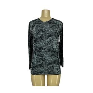 Athleta Small Women Momentum Seamless Floral Long Sleeve Top T-shirt Y22